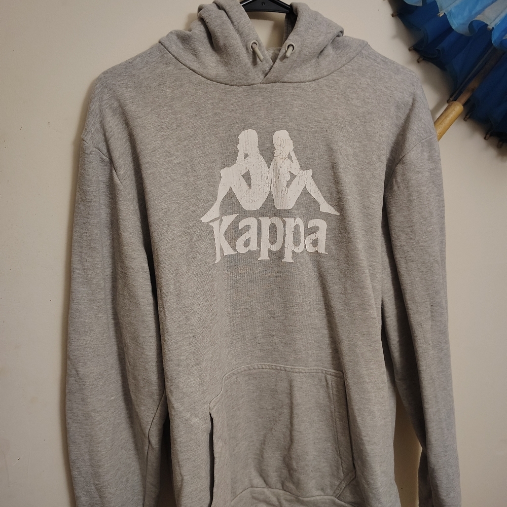 Gray kappa hooded sweatshirt